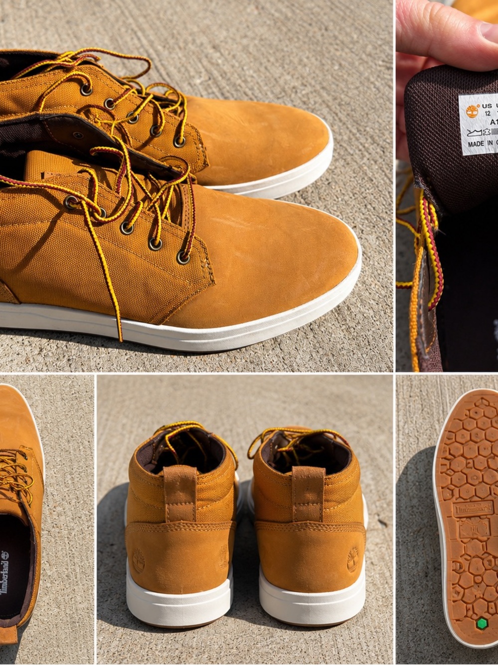 Timberland Men's Wheat/Tan Chukka Boots with White Sole